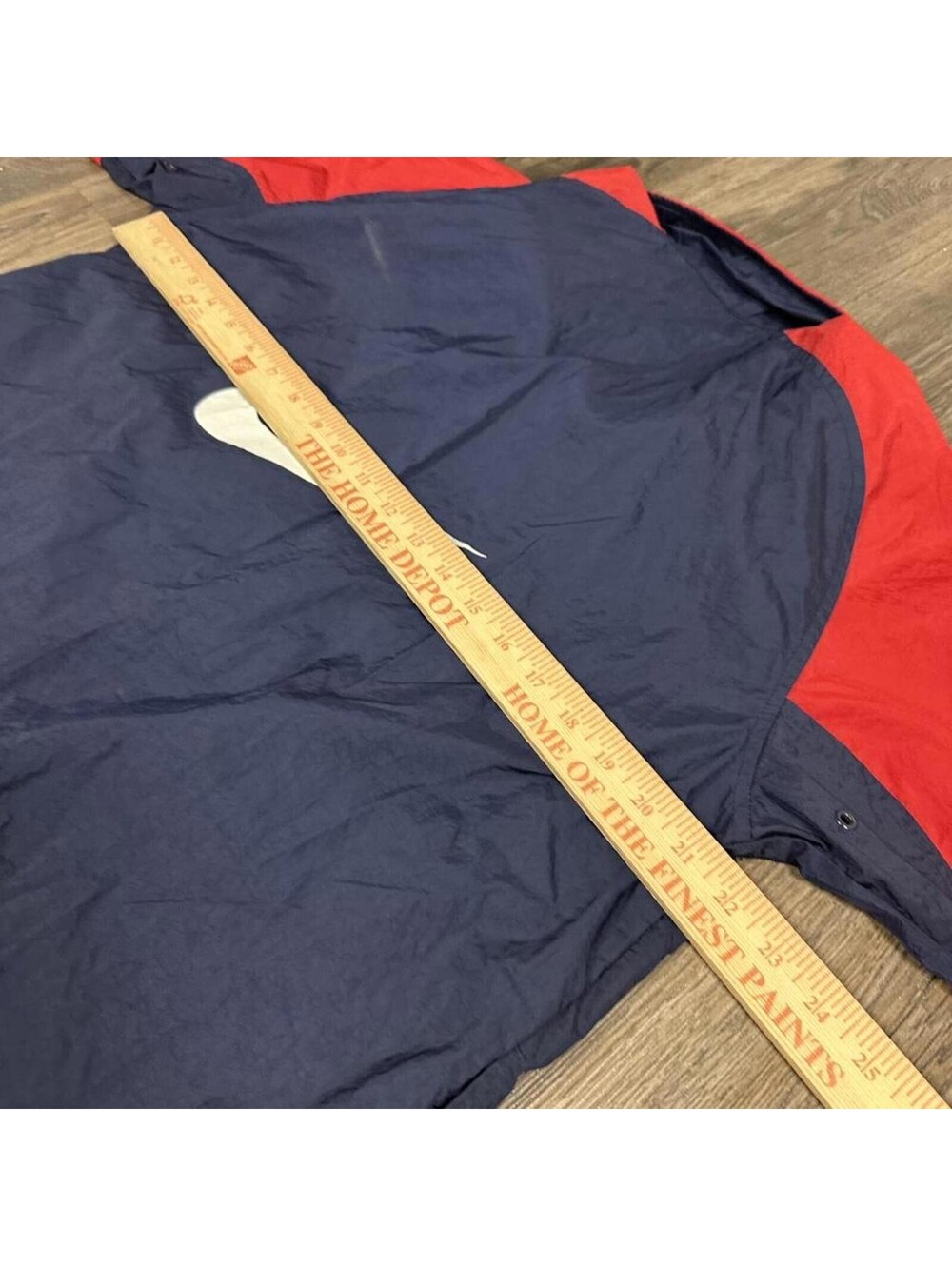 Vintage 90s Nike retro Navy Red zipup windbreaker big logo swoosh Men Large - Picture 6 of 6